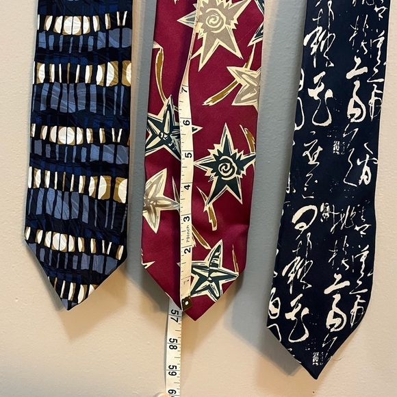 Silk Neck Ties 4”w x 57” Surry, KaiLong, & John Bull Set of 3 Men’s Ties - Picture 6 of 7